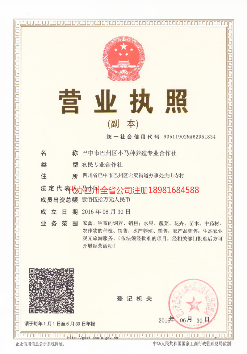 仪陇仪陇小马种养殖专业合作社